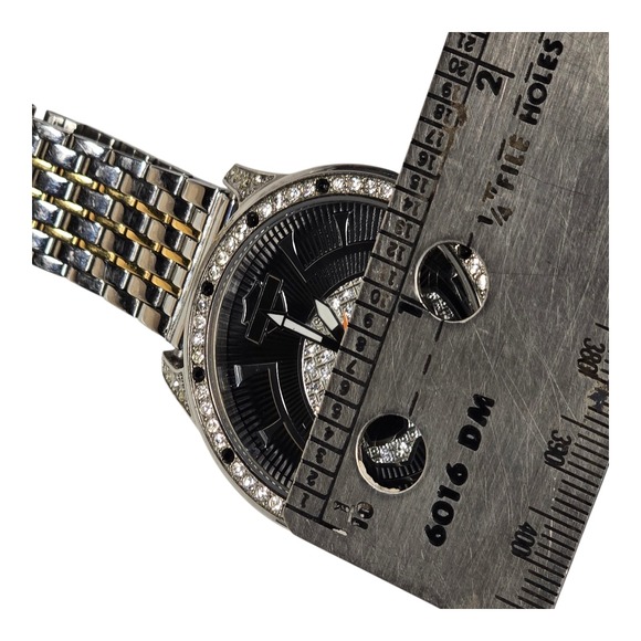 RARE Harley Davidson BULOVA Mens Punisher Skull Quartz Watch REPLACEMENT BAND - Picture 7 of 7